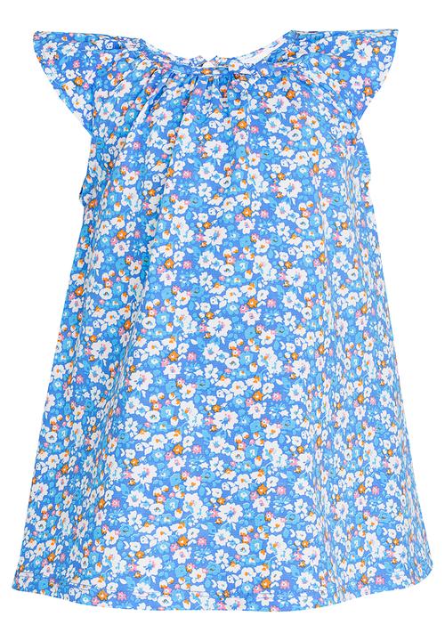 Pop Candy - Girls Printed   Dress Mid Blue