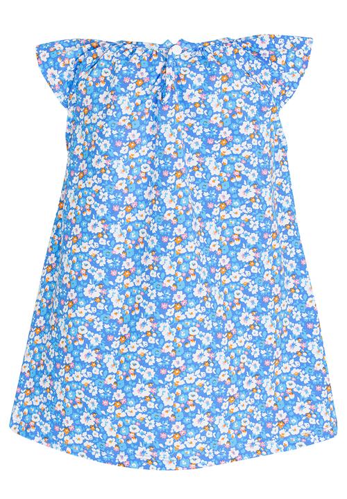 Pop Candy - Girls Printed   Dress Mid Blue