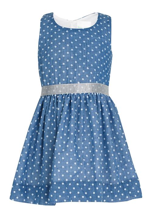 See-Saw - Cotton Princess Dress with Ribbon Multi-colour