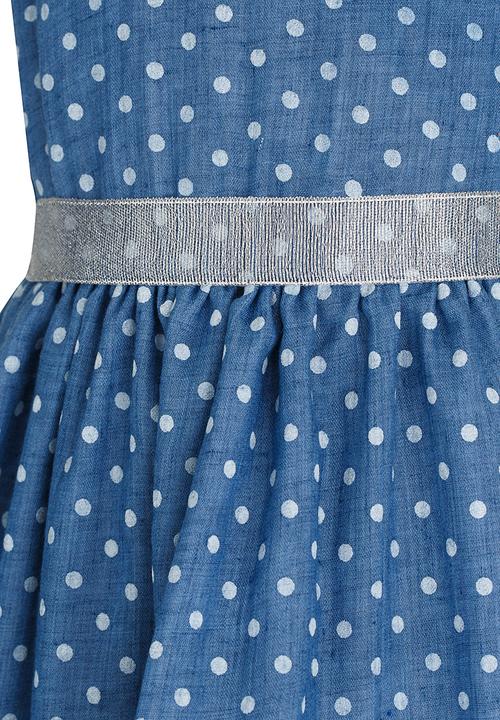 See-Saw - Cotton Princess Dress with Ribbon Multi-colour