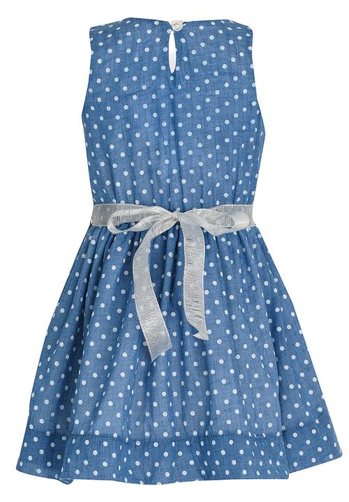 See-Saw - Cotton Princess Dress with Ribbon Multi-colour
