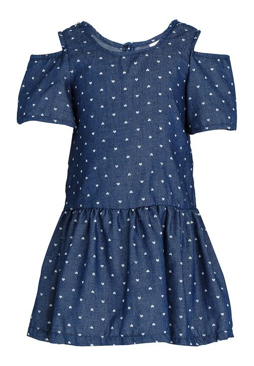 See-Saw - Printed Chambray Dress Multi-colour