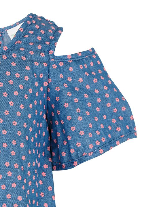 See-Saw - Printed Chambray Dress Multi-colour