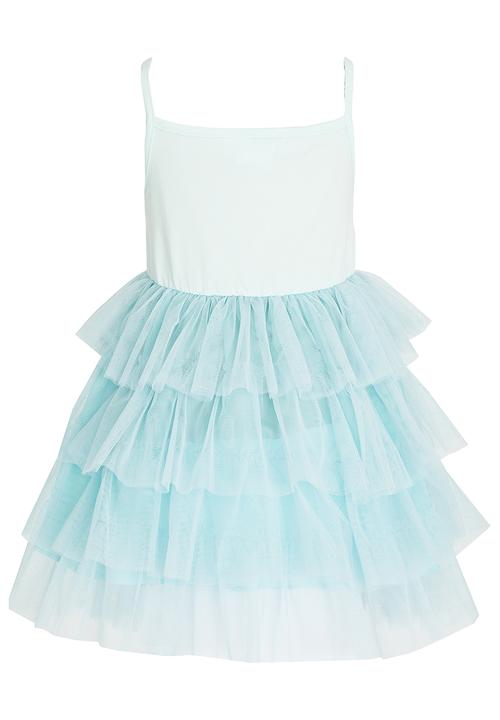 Pop Candy - Tulle and Lace Combo Dress Aqua