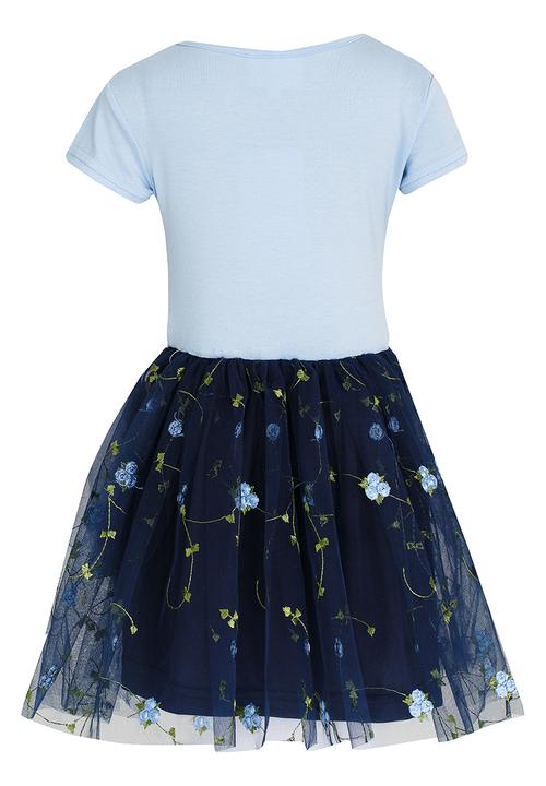 See-Saw - Embroidered Mesh Combo Dress Navy