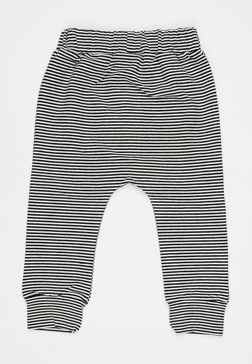 Pop Candy - Joggers with Patch Detail Black and White