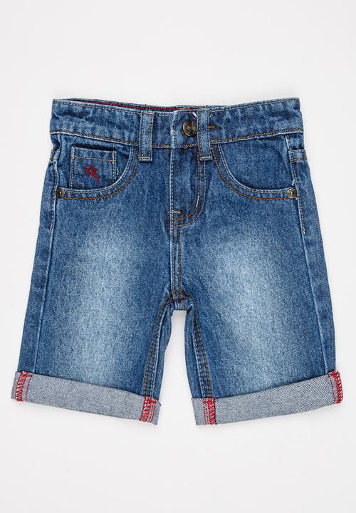 SOVIET - B Monaco Denim Shorts Pale Blue