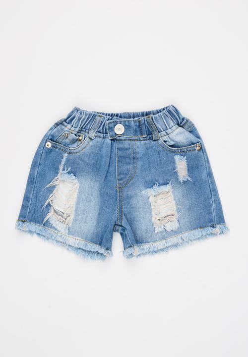 Pop Candy - Girls Denim Shorts Blue