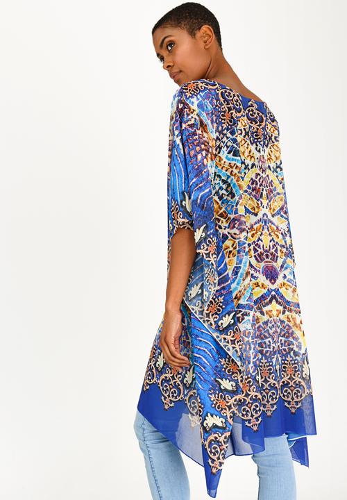 cath.nic - Multi-coloured Peacock Kaftan Top Multi-colour