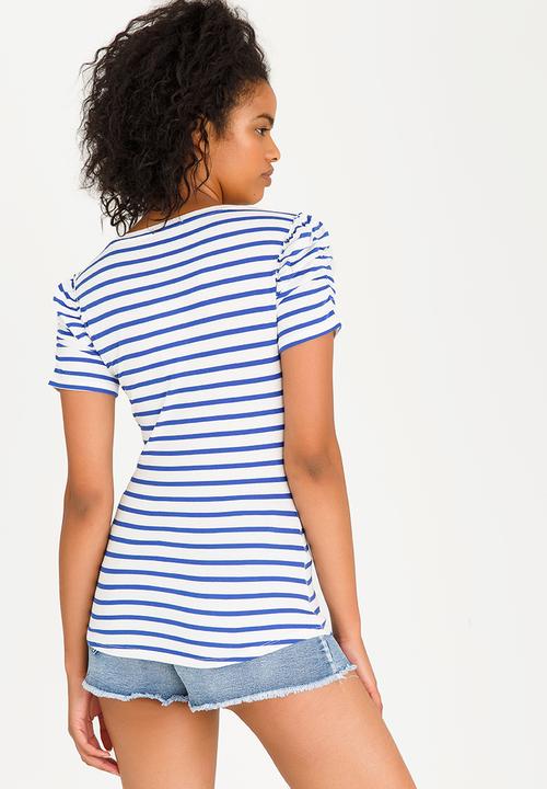SISSY BOY - Leroi Striped Tee Blue and White