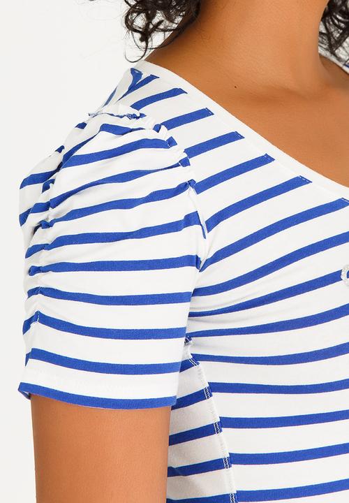 SISSY BOY - Leroi Striped Tee Blue and White