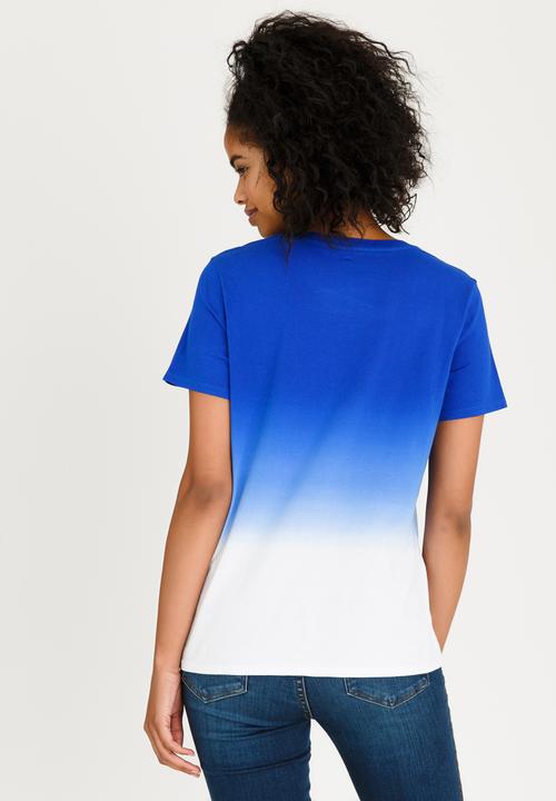 GUESS - Dip Dye Tee Pale Blue
