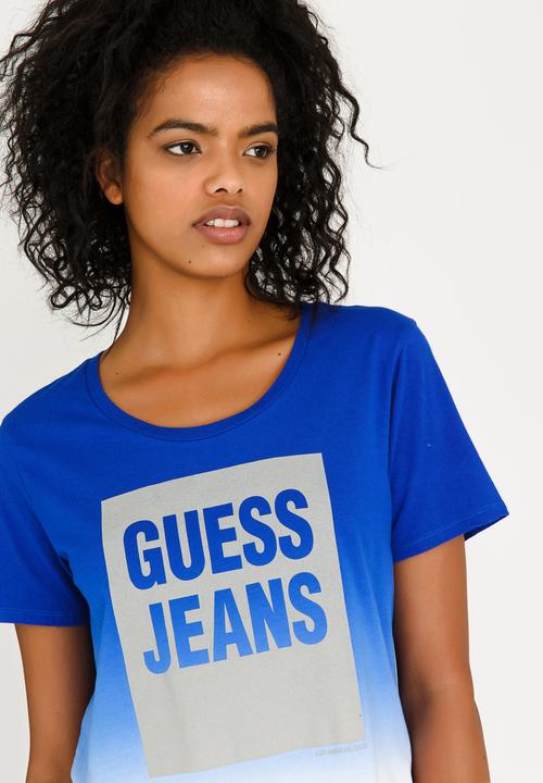 GUESS - Dip Dye Tee Pale Blue