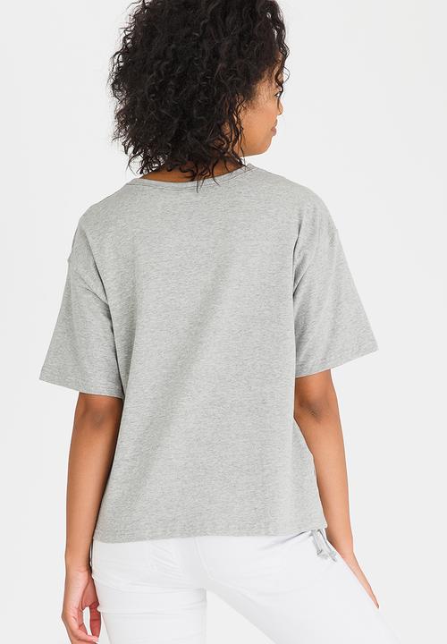 c(inch) - Side Tie T-shirt Grey