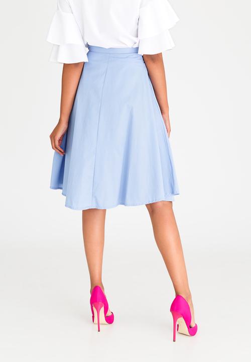 STYLE REPUBLIC - Fit and Flare Skirt Pale Blue