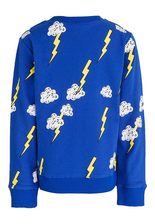 Pop Candy - Printed Sweat Top Blue