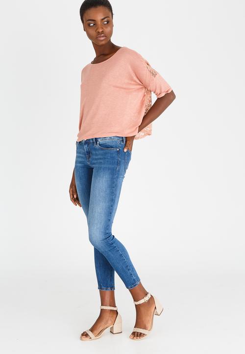 edit - Lace Detail Top Mid Pink