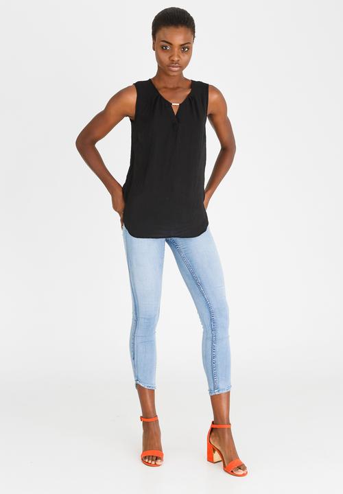 edit - Lace Back Lounge Top Black