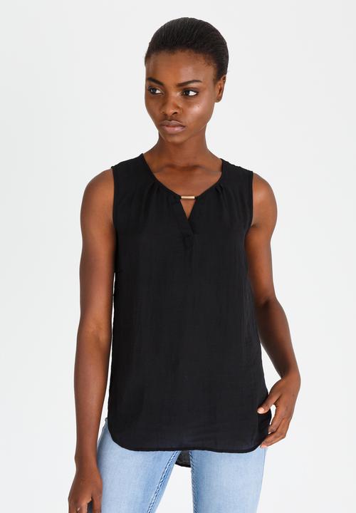 edit - Lace Back Lounge Top Black