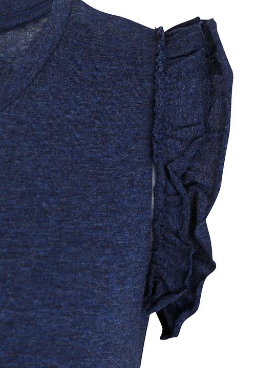 Name It - Sleeveless Frill Detail Top Dark Blue