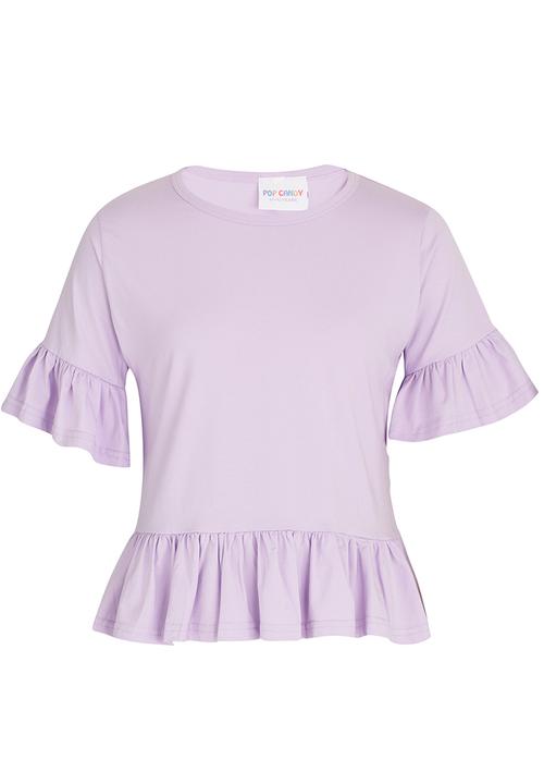 Pop Candy - Girls Frill Top Mid Purple