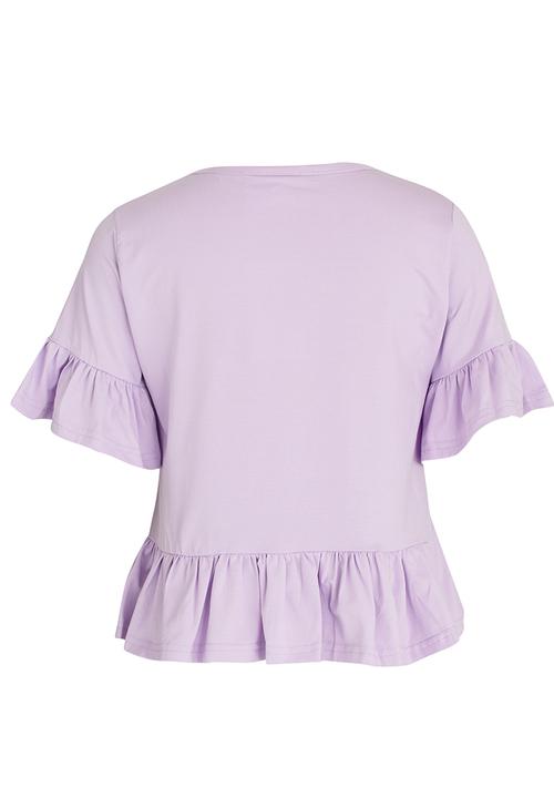 Pop Candy - Girls Frill Top Mid Purple