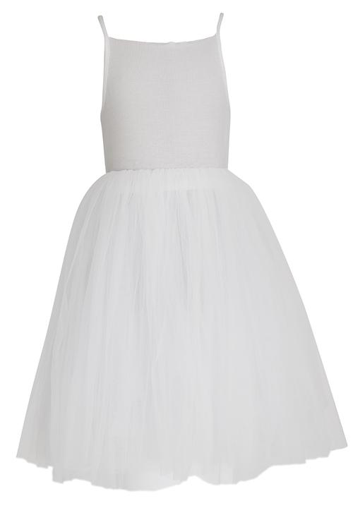 Pop Candy - Girls Tulle Combo Dress White