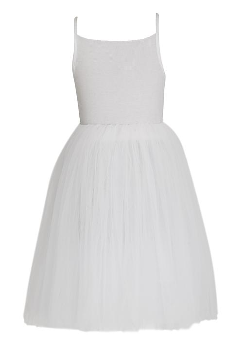 Pop Candy - Girls Tulle Combo Dress White