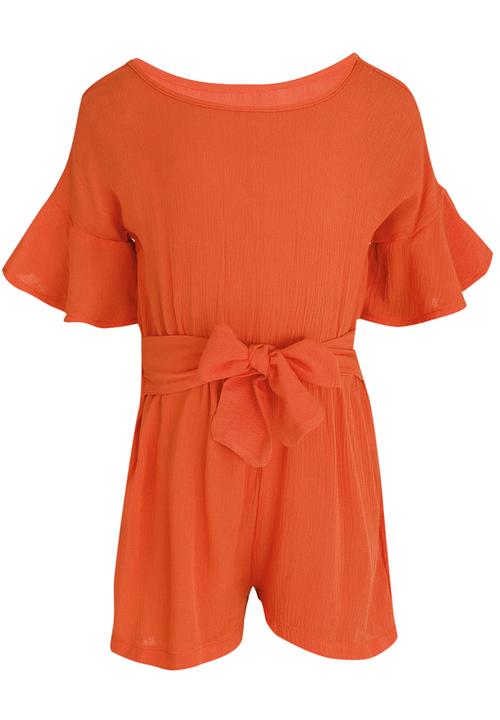 See-Saw - Jumpsuit with Frill Detail Red