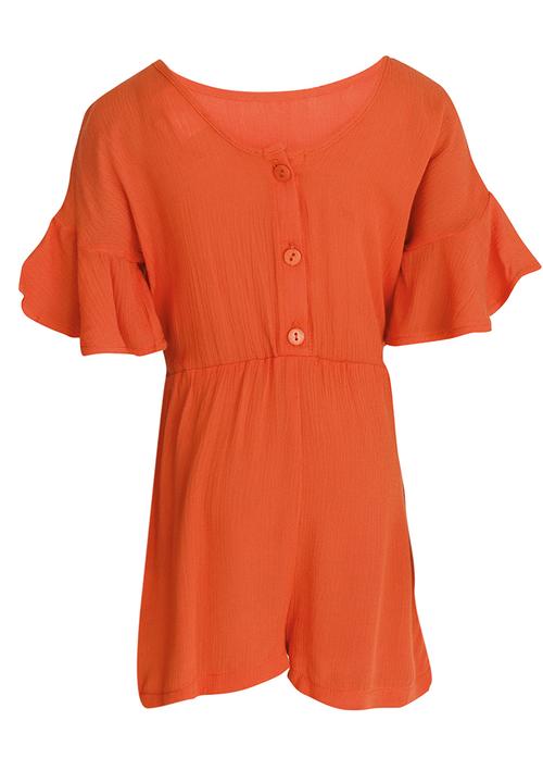 See-Saw - Jumpsuit with Frill Detail Red