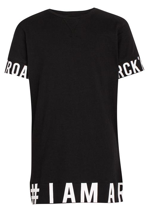 Name It - Boys Slogan Tee Black