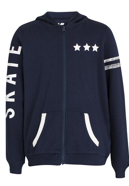 Name It - Printed Hoodie Blue