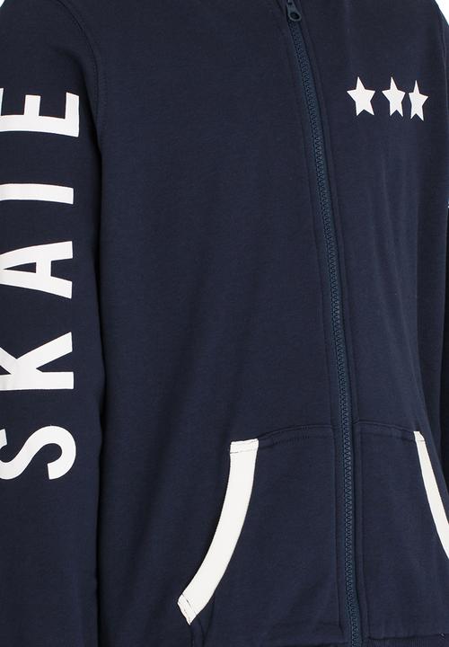 Name It - Printed Hoodie Blue