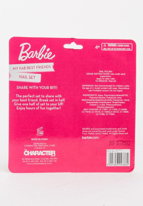 Character Fashion - Barbie Best Friend Nail Set  Multi-colour