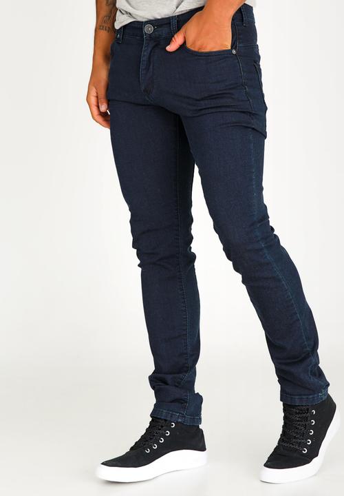 SOVIET - Wolfsburg Slim Leg Knitted Jolt Denim Blue