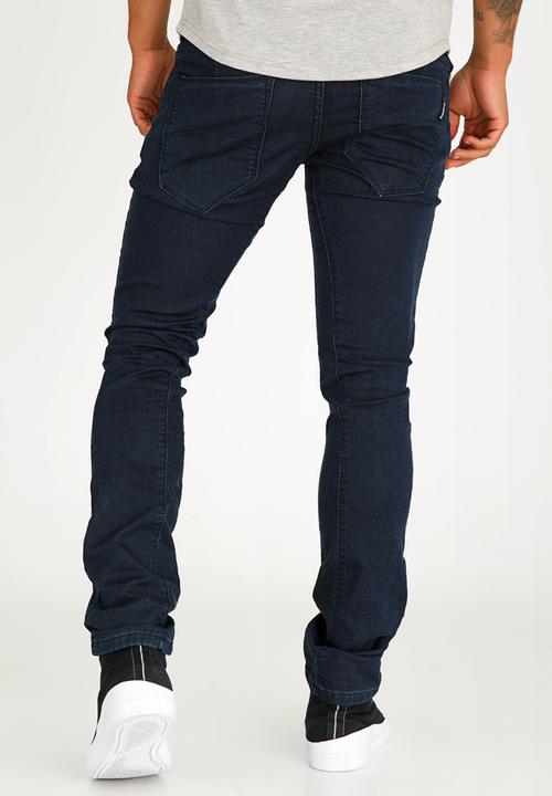 SOVIET - Wolfsburg Slim Leg Knitted Jolt Denim Blue
