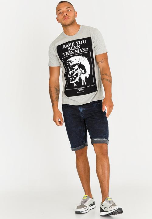 Diesel  - T-Joe Stone Wash T-shirt Grey Melange