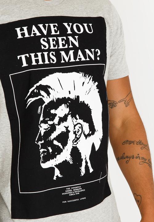 Diesel  - T-Joe Stone Wash T-shirt Grey Melange