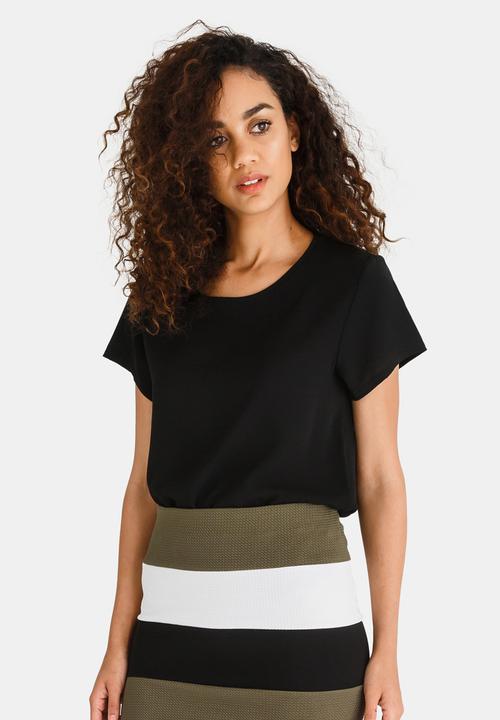 edit - Easy Fit Short Sleeve Blouse Black