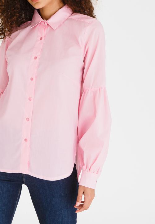 edit - Longsleeve Shirt with Sleeve Detail Pale Pink