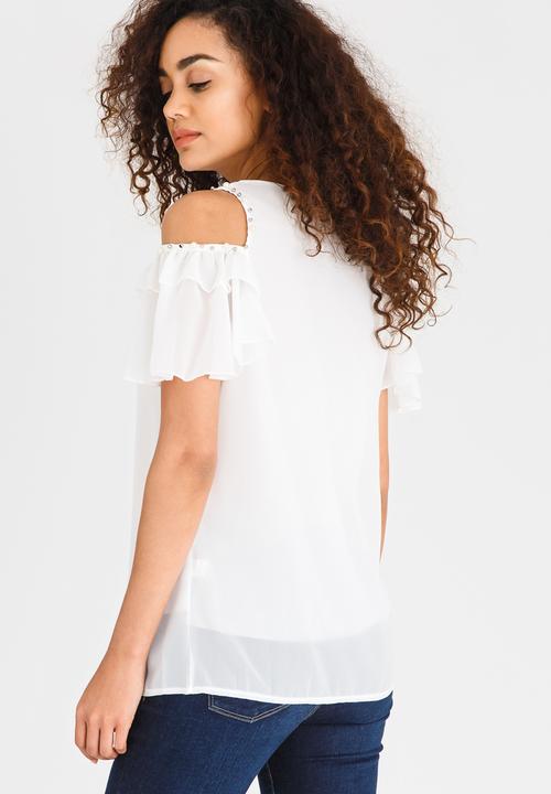 edit - Tier Blouse with Frill White