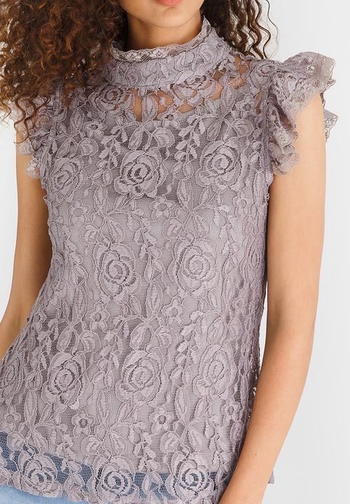 edit - Lace Top with Inner Cami Taupe