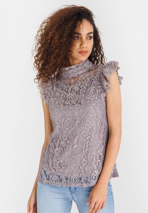 edit - Lace Top with Inner Cami Taupe
