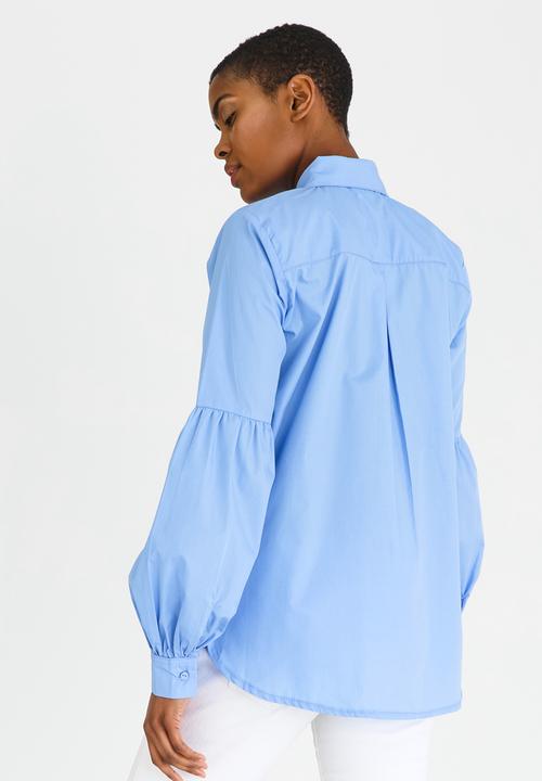 edit - Longsleeve Shirt with Sleeve Detail Pale Blue