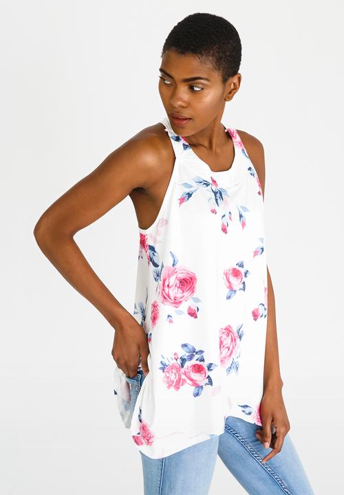 edit - Knit Racer Back Top Multi-colour