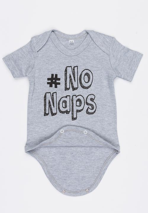 Funky Shop - Slogan Baby Grow Grey