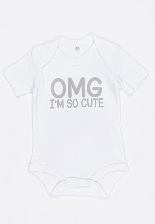 Funky Shop - Slogan Baby Grow White