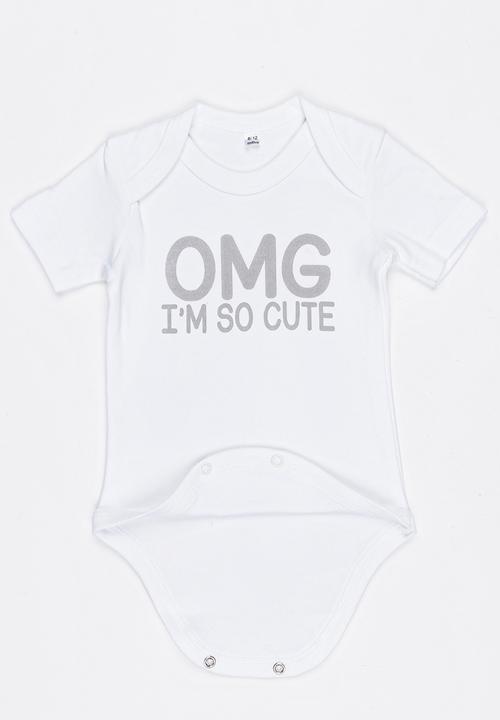 Funky Shop - Slogan Baby Grow White