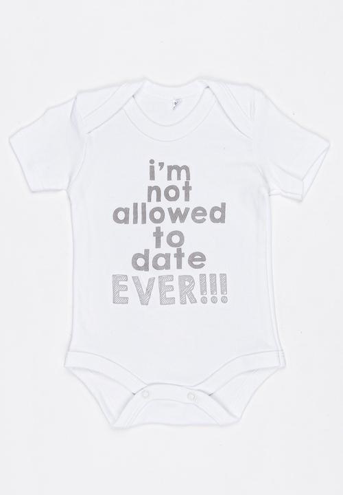 Funky Shop - Slogan Baby Grow White