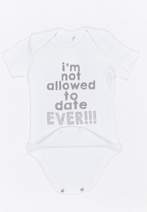 Funky Shop - Slogan Baby Grow White